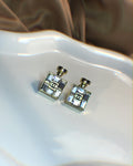 Crystal Perfume stud earrings.