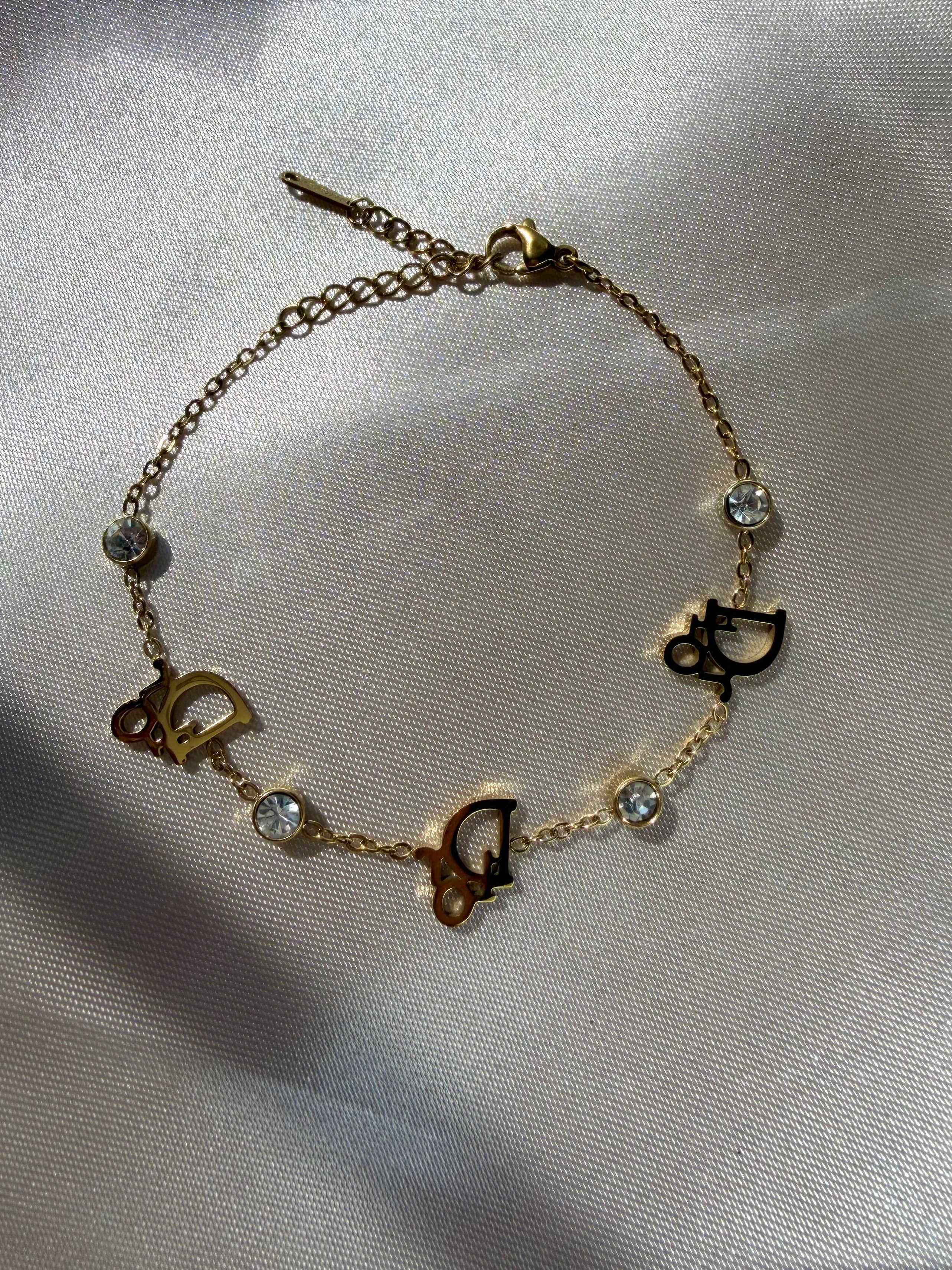 Crystal D bracelet.
